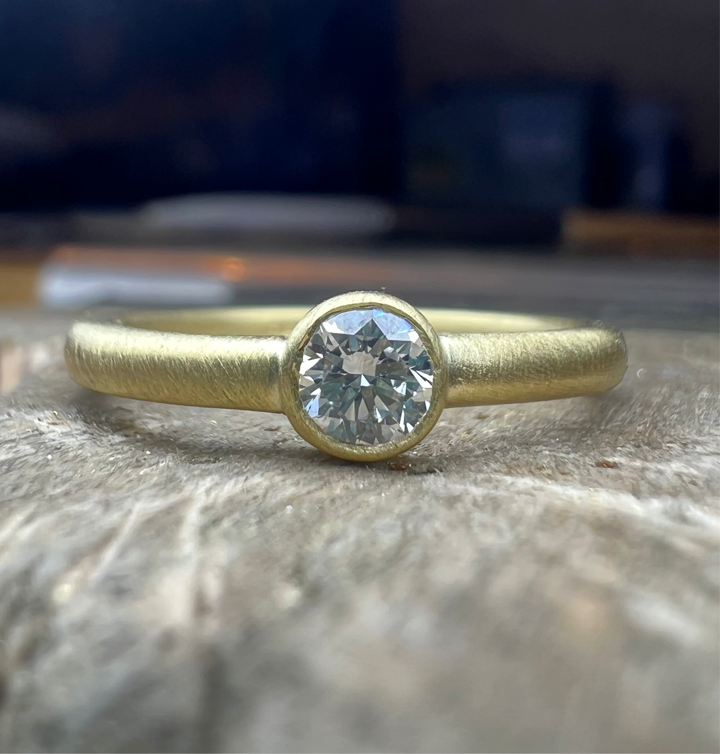 Lab-Grown Diamond Ring Bezel 0.25ctw (18k Yellow)
