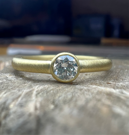 Lab-Grown Diamond Ring Bezel 0.25ctw (18k Yellow)