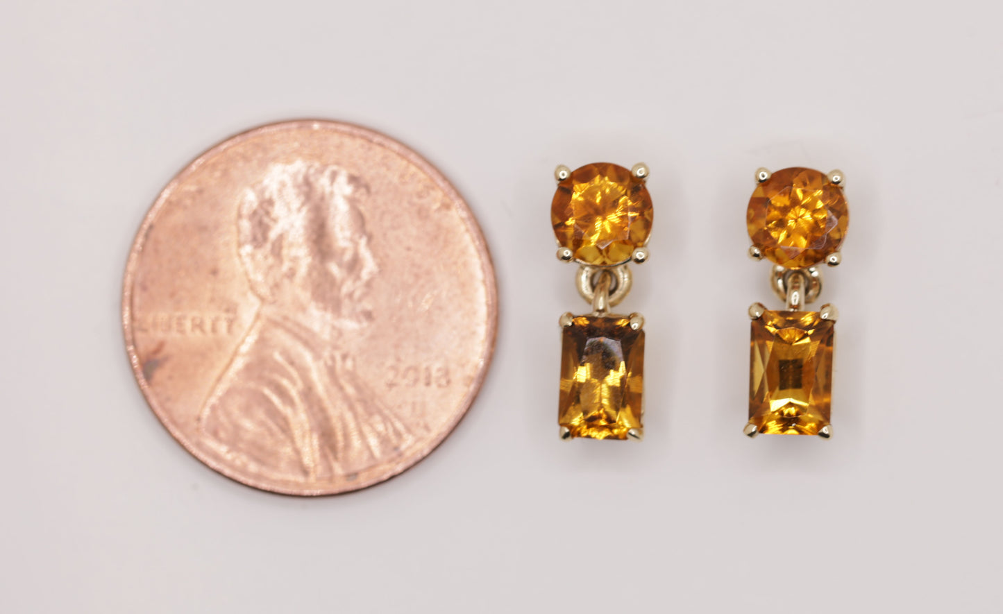 Citrine Earring Pair (14K Yellow)