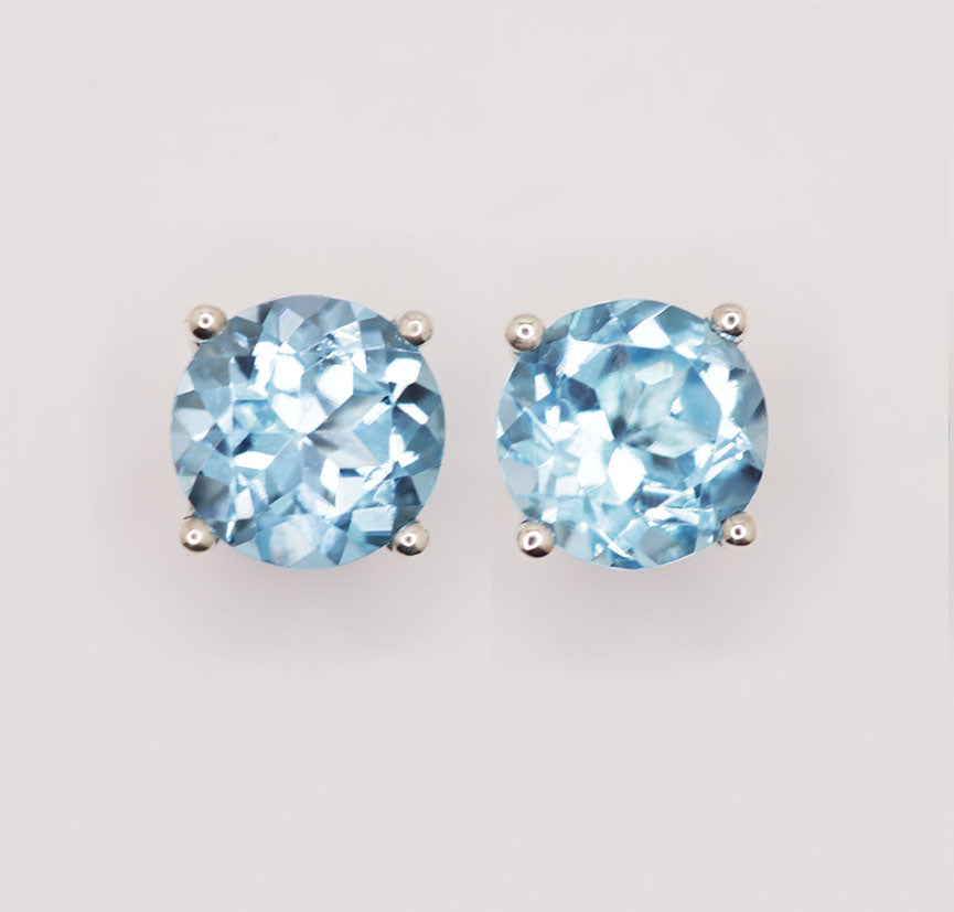 Gemstone Earring Studs Pair (Sterling)