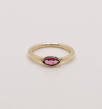 Pink Tourmaline Signet Ring (14K Yellow Gold)